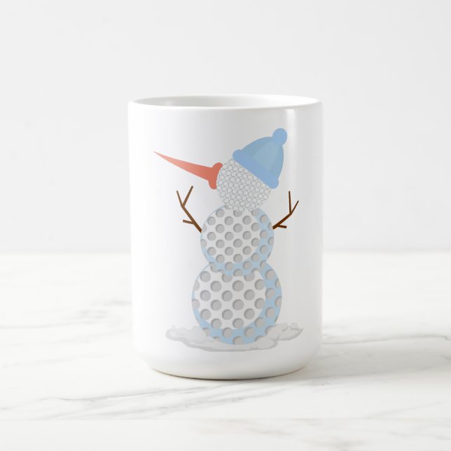 Caneca De Café Golf ball Snowman (Centro)