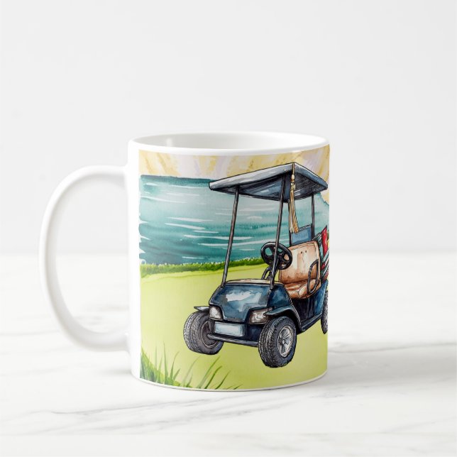 Caneca De Café Golf Graduation themed for golfer on putting green (Esquerda)