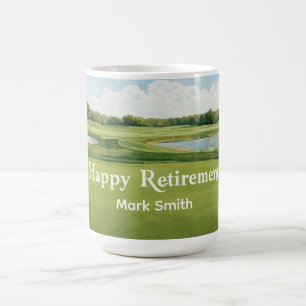 Caneca De Café Golf Happy Retirement golf temido para o golfe