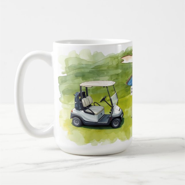 Caneca De Café Golf Happy Retirement golf temido para o golfe (Esquerda)