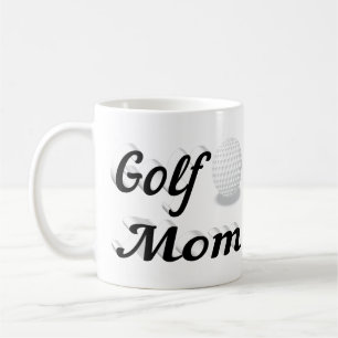 Caneca De Café Golf Mãe metade do texto Café Mug