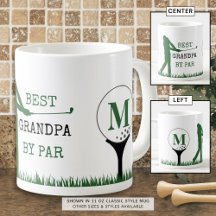 Golf MELHOR GRANDPA POR PAR Monograma Café Mug