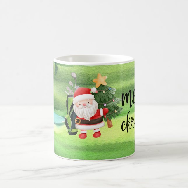 Caneca De Café Golf Papai Noel joga golfe no Natal (Centro)