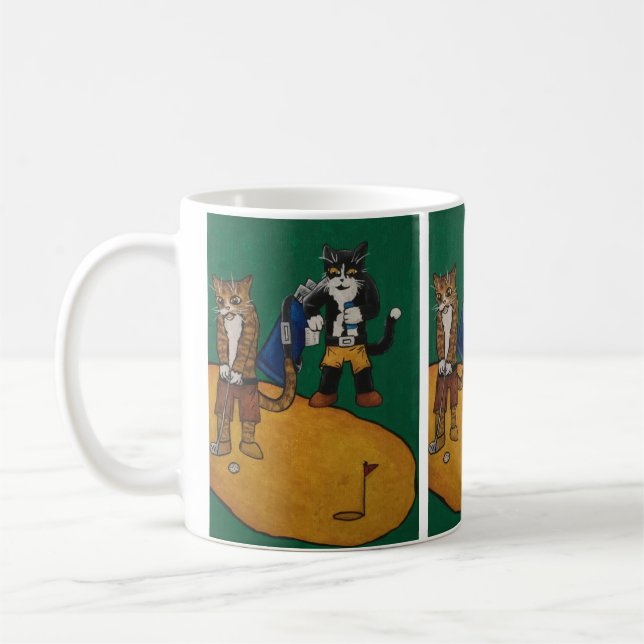 Caneca De Café Golf Putando Gatos (Esquerda)