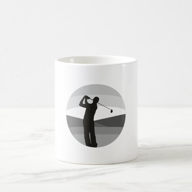 Caneca De Café Golf Silhouette (Centro)