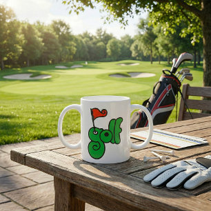 Caneca De Café Golf Wang Verde Vibrante e Vermelho