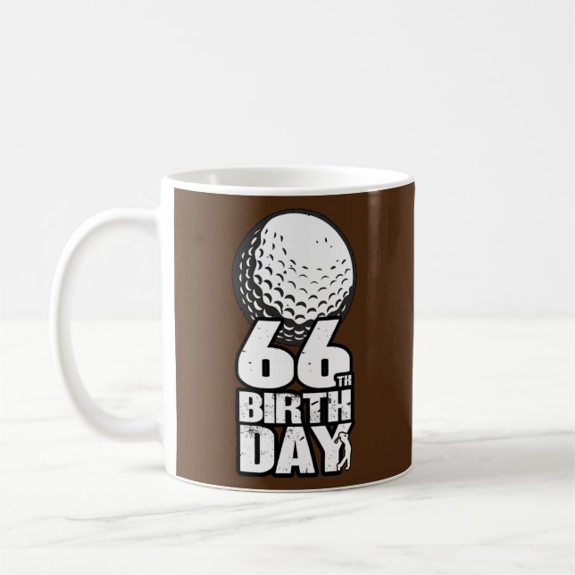 Caneca De Café Golfe de 66 anos Golfe Golfe 66. Aniversário  (Esquerda)
