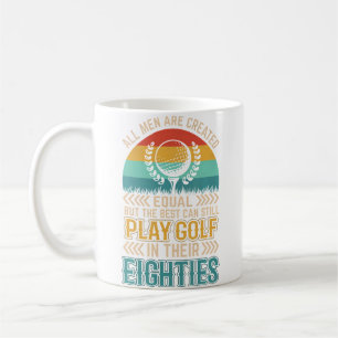 Caneca De Café Golfe de Aniversário - Todos os Homens São Igua