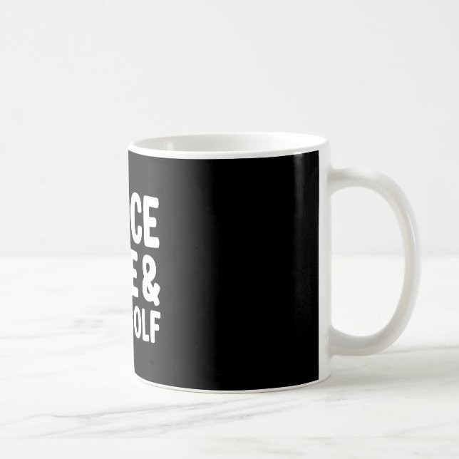 Caneca De Café Golfe de Disco Eu Amo Golfe de Disco Para Homens e (Direita)