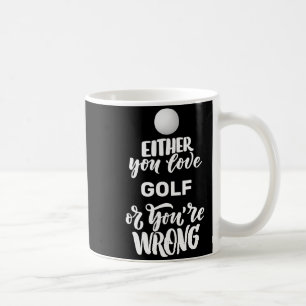 Caneca De Café Golfe Engraçado Ama Jogar Golfe Golfista