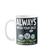 Golfe Engraçado Lave Suas Bolas Antes De Jogar