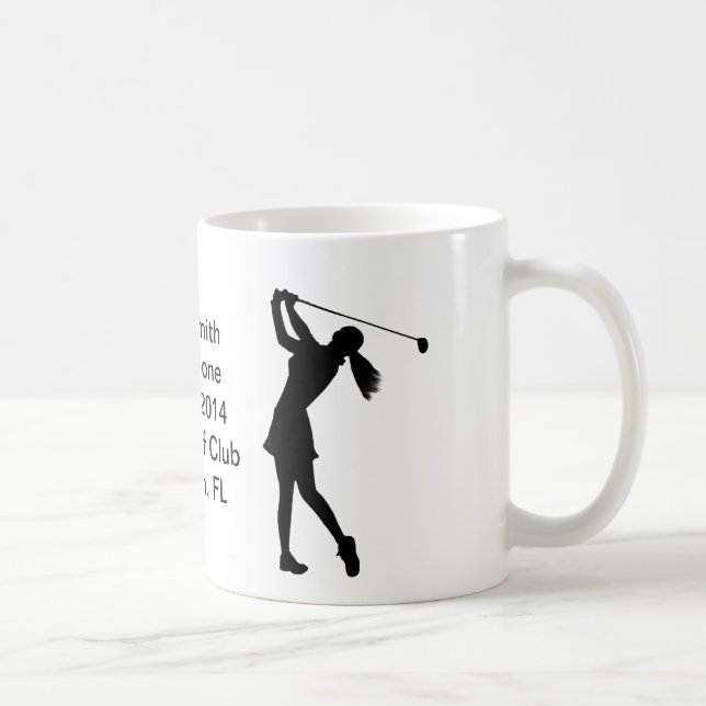 Caneca De Café Golfe Furo--um na comemoração customizável (Direita)