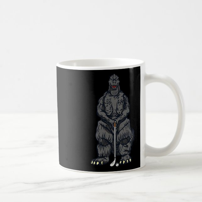 Caneca De Café Golfe Golfe Filme Japonês Dinossauro Monstro (Direita)