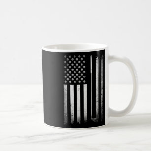 Caneca De Café Golfe Golfista Bandeira Americana Golfe Plano Golf