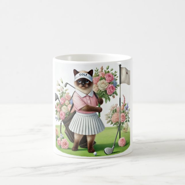 Caneca De Café Golfer com flores para colocar verde (Centro)