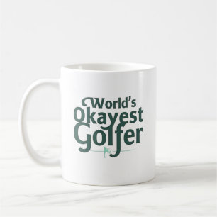 Caneca De Café Golfer mais Okayest do Mundo   Golf Engraçado
