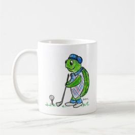 Caneca de café Golfing da tartaruga