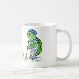 Caneca de café Golfing da tartaruga