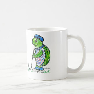 Caneca de café Golfing da tartaruga