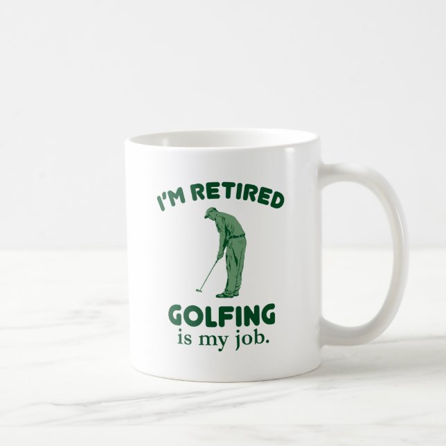 Caneca De Café Golfing é meu trabalho (Direita)