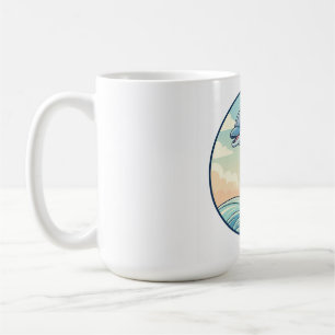 Caneca De Café Golfinho Brincalhão Saltando Sobre as Ondas