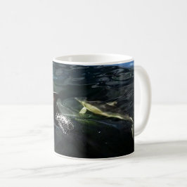 Caneca De Café Golfinho Comum Mãe E Bebê Vida Marinha Cênica