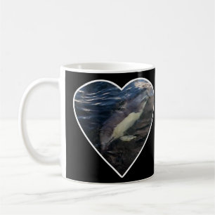 Caneca De Café Golfinho Comum Nadando Oceano Azul Cristalino Selv