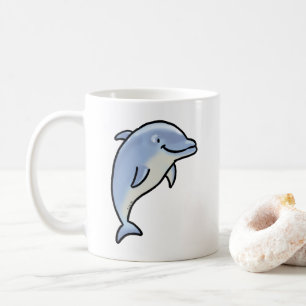 Caneca De Café Golfinho Sorridente Fofo
