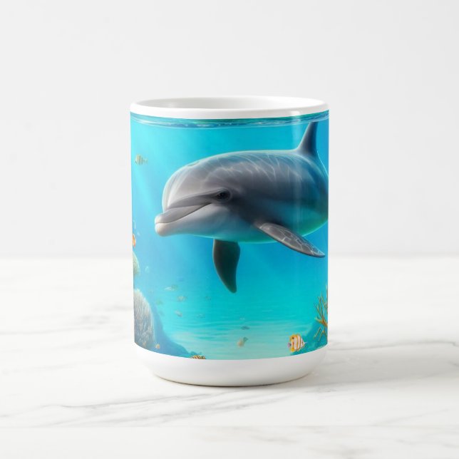 Caneca De Café Golfinho submarino colorido tropical/Havaí (Centro)