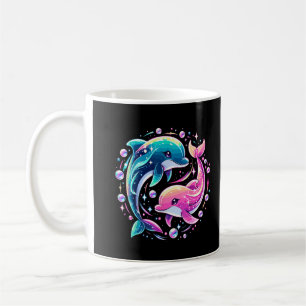 Caneca De Café Golfinhocorido Oceano Arte Animais Marinhos Vibran