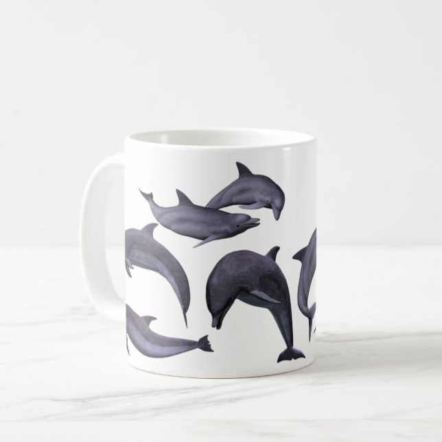 Caneca De Café Golfinhos (Frente Esquerda)
