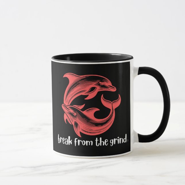 Caneca de Café Golfinhos (Direita)