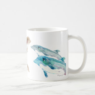 Caneca De Café Golfinhos Azuis em Mug