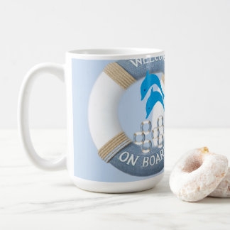 Caneca De Café Golfinhos Costeiros Azuis