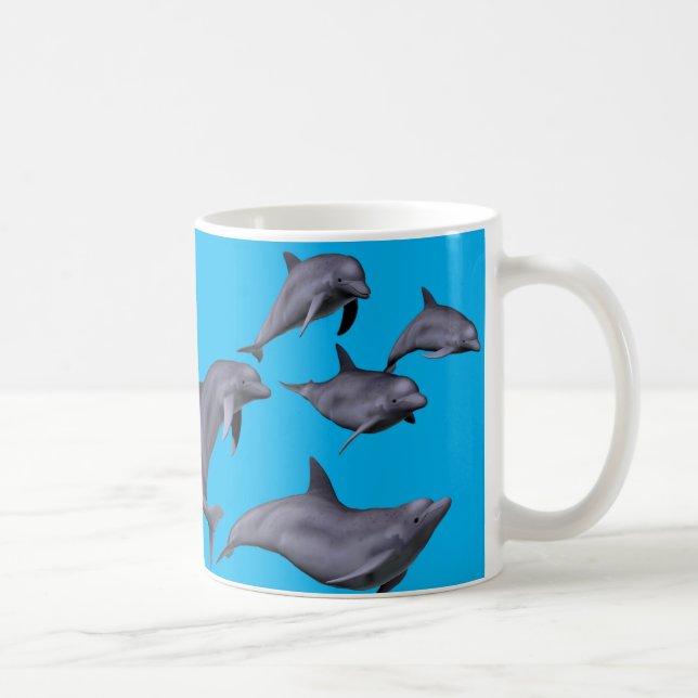 Caneca De Café Golfinhos do Oceano Nado (Direita)