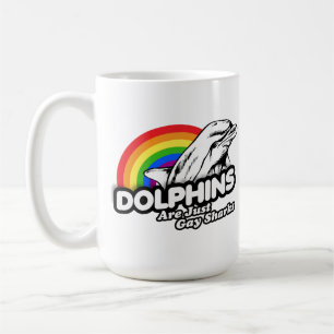 Caneca De Café Golfinhos são apenas tubarões gay