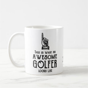 Caneca De Café Golfista Incrível Personalizado