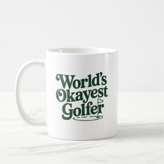 Caneca De Café Golfista Mais ou Menos do Mundo Humor de Golfe Ret