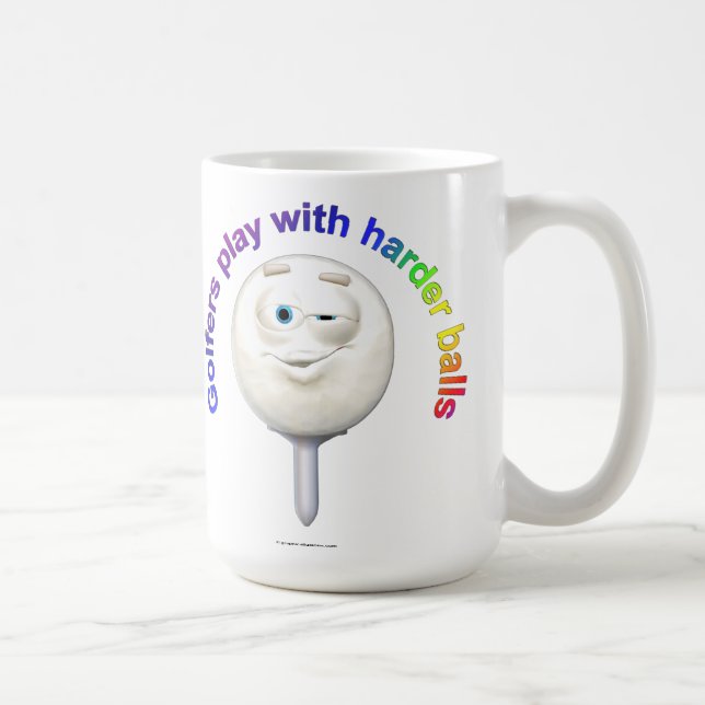 Caneca De Café Golfistas brincam com bolas mais duras (Direita)