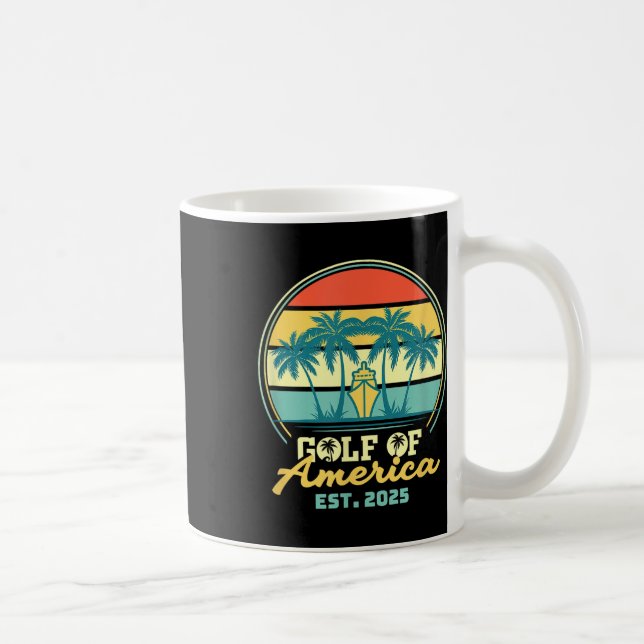 Caneca De Café Golfo Da América Dos Eua Camisa Est 2025 Retro Vin (Direita)