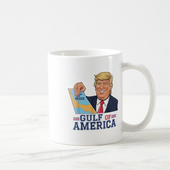 Caneca De Café Golfo Da América Dos Eua Funny Golfo Do México 4 D (Direita)