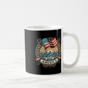 Caneca De Café Golfo Da América Dos Eua Saudação Da Gu Patriótica