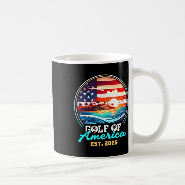 Caneca De Café Golfo De Bandeira Americano 2025 (Direita)
