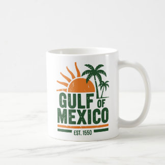 Caneca De Café Golfo do México Retro Viagem Souvenir