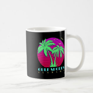 Caneca De Café Golfo Pérsico Albânia 80s Palm Trees Verão Sunset