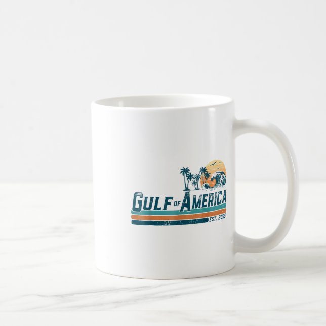 Caneca De Café Golfo Retro Da América Dos Eua No Leste De 2025 (Direita)