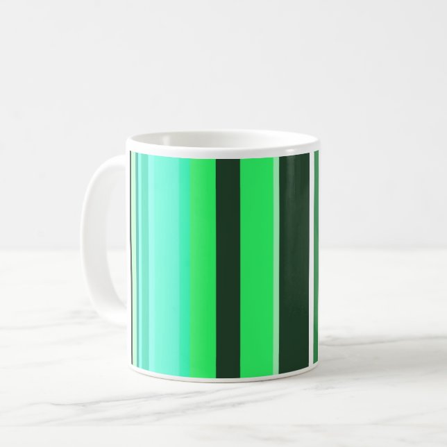 CANECA DE CAFÉ GOMA DE CAFÉ VERDE STRIPE (Frente Esquerda)