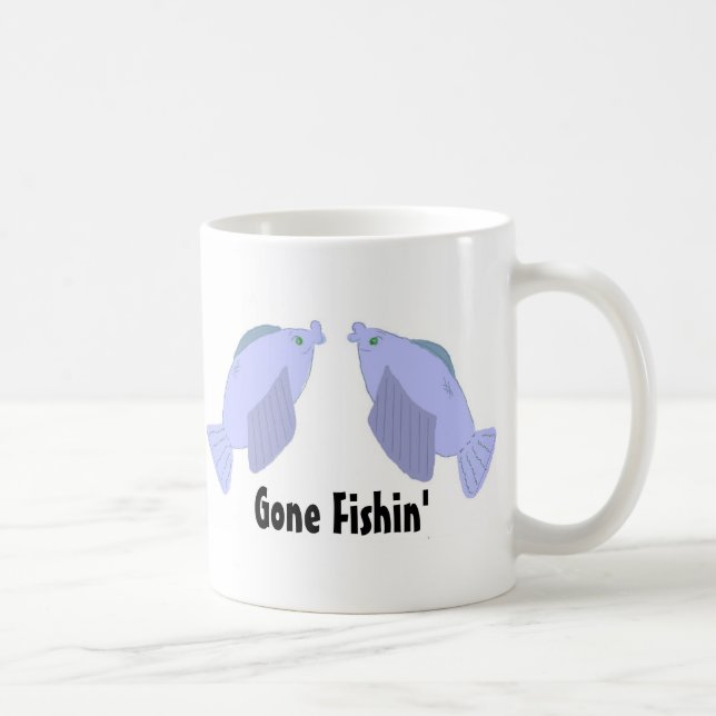 Caneca De Café Gone Fishin (Direita)