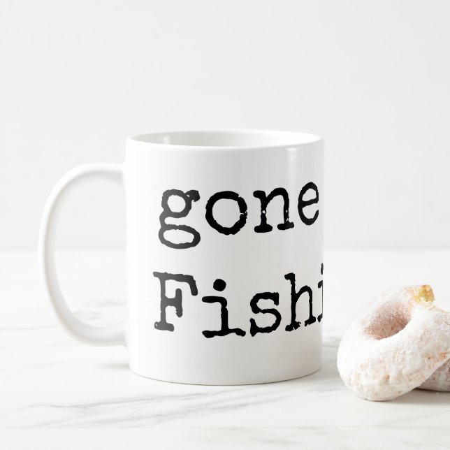 Caneca De Café Gone Fishing Coffee Mugs  (Com Donut)