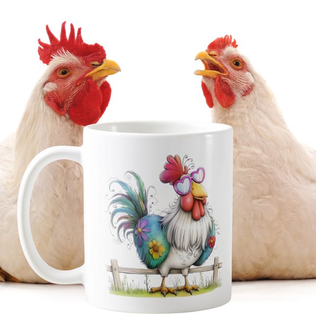 Caneca De Café Good Friends, Good Laughs, & a Lifetime of Chicken (Criador carregado)
